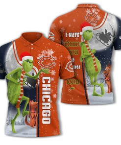 The Grinch Chicago Bears Nfl Polo Shirt - Personalized And Stylish Fan Apparel