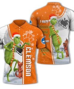 The Grinch Clemson Tigers Ncaa Polo Shirt - Personalized And Fashionable Fan Apparel
