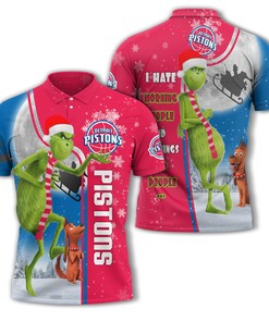 The Grinch Detroit Pistons Nba Polo Shirt - Personalized And Fashionable Fan Apparel