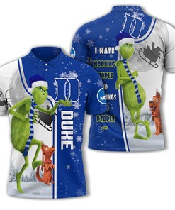 The Grinch Duke Blue Devils Ncaa Polo Shirt - Customized And Stylish Fan Apparel