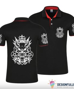 The Satanic Skull Gift Men'S Polo Shirt - Perfect Gift For Fans Of Skulls And Edgy Style