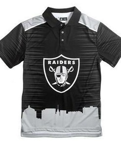 Thematic Polyester 3D All Over Print Las Vegas Raiders Polo T-Shirt - Perfect Present For Fans