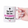 This Girl Has An Awesome Boyfriend Mug Set, Funny and Cute Valentines Day Gift for Her