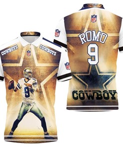Tony Romo 9 Dallas Cowboys 3D Polo Shirt - Perfect Gift For Fans