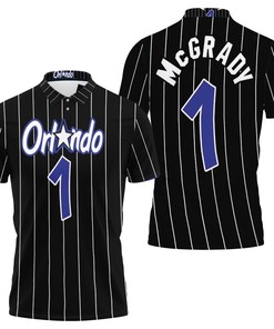 Tracy Mcgrady Orlando Magic 2003-04 Classics Black Jersey-Inspired Polo Shirt