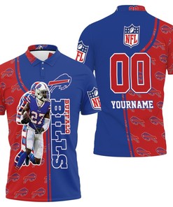 Tredavious White Buffalo Bills All-Over Print Personalized Polo Shirt