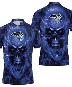 Trendy Skull Polo Shirt For Orlando Magic Fans - Unique And Stylish Gift