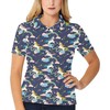 Trendy Women'S Polo Shirt With Unicorn Print Design