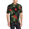 Tropical Red Hibiscus Polo Shirt For Fans - All Over Print Polo T-Shirt