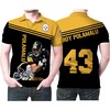 Troy Polamalu 43 Legend Signed 3D Printed Fan Gift Polo Shirt - Best Gift For Pittsburgh Steelers Fans