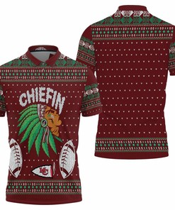 Ugly Christmas 3D Polo Shirt For Kc Chiefs Fans - Chiefin Style