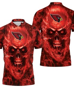 Unforgettable Arizona Cardinals Nfl Fans Skull Polo Shirt
