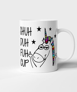 Unicorn Mug Set, Profanity Mug, Shuh Duh Fuh Cup, Adorable Mug for Her, Ideal Gift for Friend