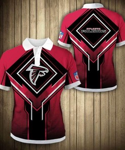 Unique And Stylish: Atlanta Falcons Square Lattice All Over Print Polo Shirt