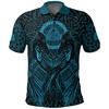 Unique Black And White Raven And Valknut Design Vikingstyle Polo Shirt