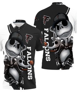 Unique Gift Idea: Atlanta Falcons Jack Skellington And Zero 3D Polo Shirt
