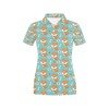 Unique Shiba Inu Print Design Women'S Polo Shirt - Perfect For Casual Sports And Activities