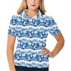 Unique Women'S Polo Shirt With 3D Printed Wave Print Design