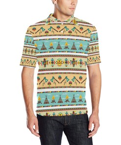 Uniquely American Indian Life Pattern Polo Shirt For Fans