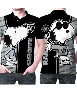 Unisex Oakland Raiders Snoopy Skull Kiss 3D Printed Polo Shirt - Perfect Gift For Fans