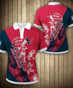 Upgrade Your Casual Style With Houston Texans Casual 3D Polo Shirt