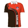 Upgrade Your Collection With Men'S 3D Polo Shirt For Cleveland Browns
