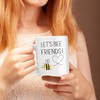 Valentine Bee Mug Set - Let's Bee Friends with Coffee and Gift for Him and Her
