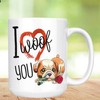 Valentine Pet Gift Mug - I Woof You Mug, Bull Dog Mug, Dog Mug Set, Perfect Valentine's Day Gift for Dog Lovers