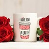 Valentine's Day Ceramic Mug Set - I Love You A Latte Mug, Funny Coffee Mug, Perfect Gift for Coffee Lovers