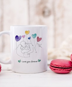 Valentines Day Coffee Ceramic Cup - Happy Valentine Mug For Her - Anniversary Gift Mug For Wife