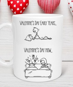 Valentine's Day Early Years and Now Funny Valentine's Day Mug Gift Set For Her