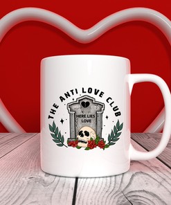 Valentines Funny Coffee Mug Set For Singles, Hilarious Anti-Love Mug, Fun Gift for Friend