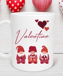 Valentine's Gnome Mug - Cute and Romantic Gnomes Couple Mug Set for Valentine's Day Gift