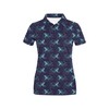 Vibrant Shark Print Women'S Polo Shirt - Perfect For The Beach Or Casual Outings