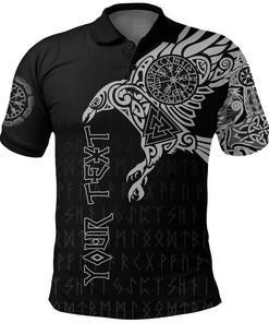 Viking Polo Shirt - Customized With The Raven Of Odin Tattoo - Stand Out From The Crowd