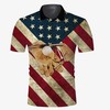 Vintage American Flag All Over Print Polo Shirt For Golf Lovers - Great For Patriot Golfers