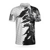 Vintage Golfing Clubs Skull Camouflaged 3D Polo Shirt - A Unique And Vintage-Inspired Polo Shirt For Golf Enthusiasts.