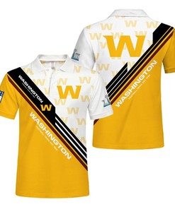Washington Football Team Logo Button Up Polo Shirt
