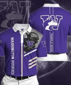 Washington Huskies American Football Ncaaf Polo Shirt - Perfect Gift For Fans Of Washington Huskies