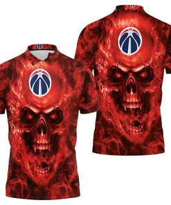Washington Wizards Skull Polo Shirt For Nba Fans