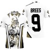 Watercolor White Background Polo Shirt For Drew Brees And New Orleans Saints Fans - A Classic And Timeless Look For Fans