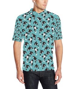 Western Horse Pattern Print Men'S Polo Shirt