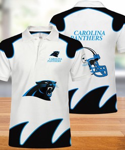 White Carolina Panthers Polo Shirt - Ideal Gift For Fans