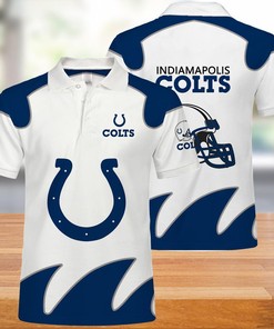 White Indianapolis Colts Polo Shirt - Perfect Gift For Fans