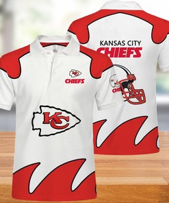 White Kansas City Chiefs Polo Shirt Gift For Nfl Fans