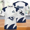 White Los Angeles Rams Polo Shirts For Nfl Fans