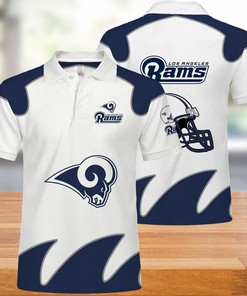 White Los Angeles Rams Polo Shirts For Nfl Fans