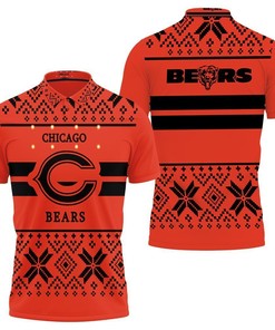 White Men'S Chicago Bears Polo Shirt - Ideal Gift For Fans