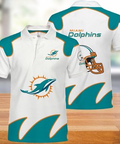 White Miami Dolphins Polo Shirt As Perfect Gift For Fans