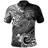 White Polynesian Shark Tattoo Polo Shirt For Fans - Polo Shirt